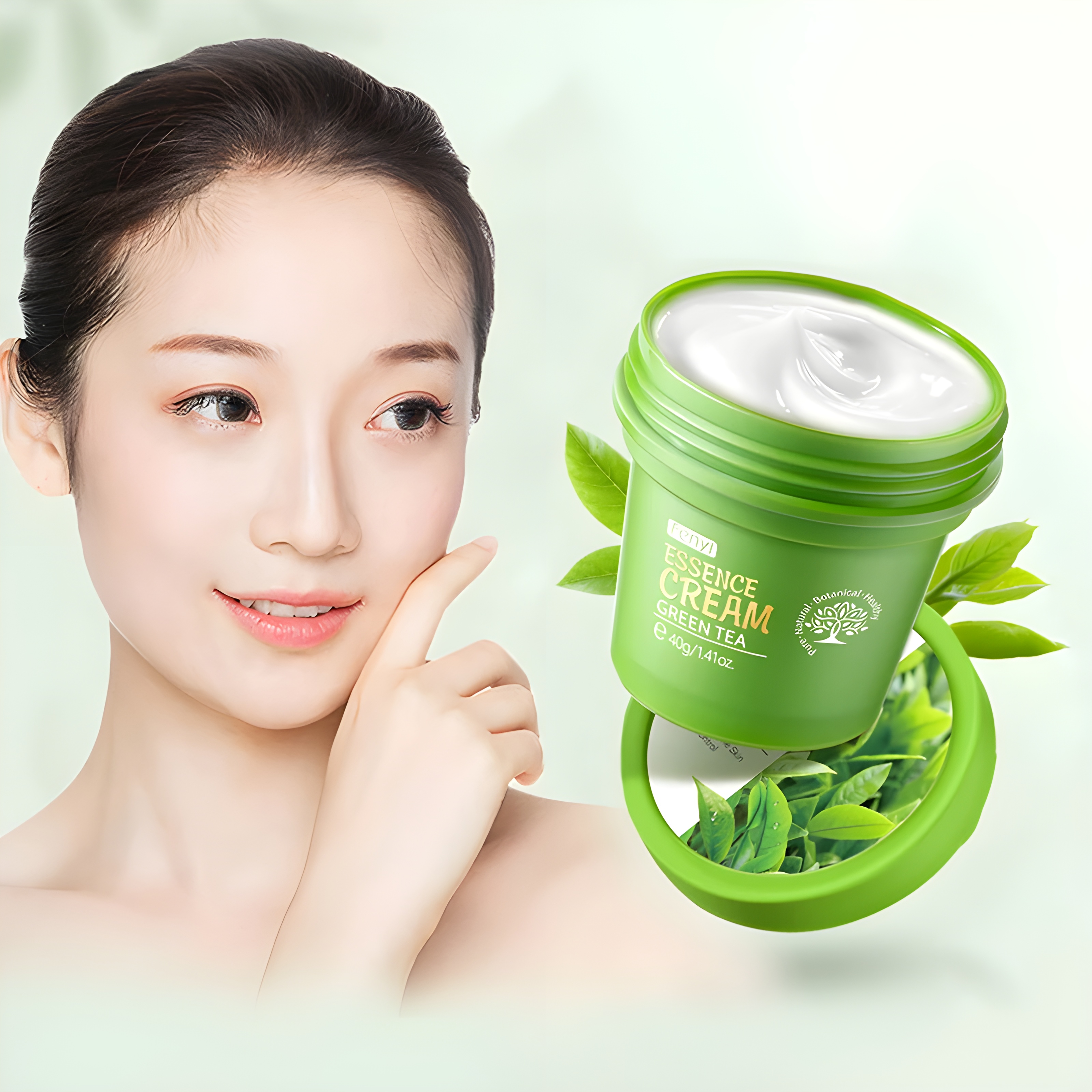 Fenyi Green Tea Cream – 40g: Soothing Hydration and Oil Control