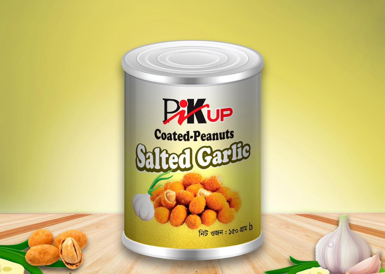 PiKUP Crunchy Salted Garlic Coated Peanut – 150g
