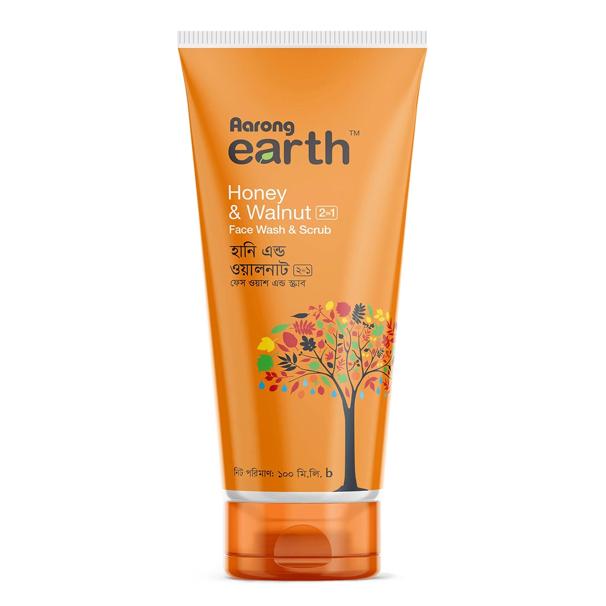 Aarong Earth Honey & Walnut 2-in-1 Face Wash & Scrub 100 ml