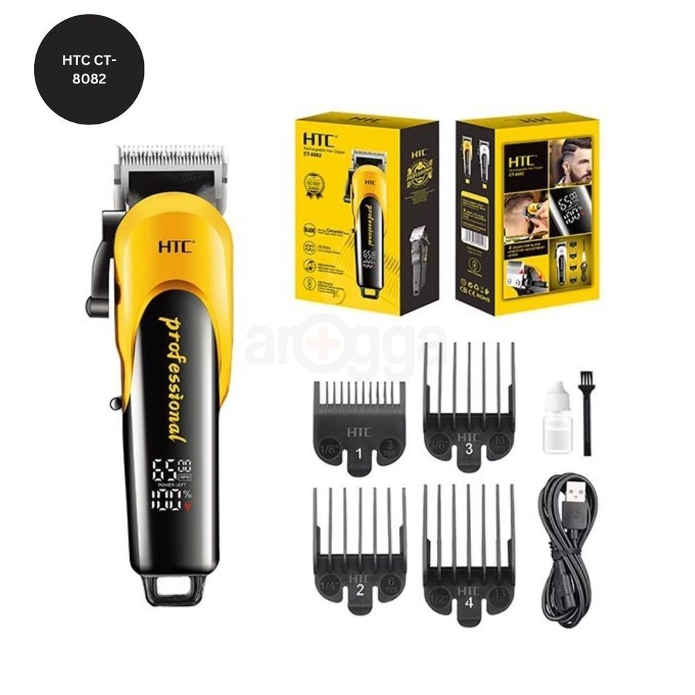 HTC CT-8082 Professional Hair Clipper & Beard Trimmer – Premium Salon-Grade Grooming Tool for Men