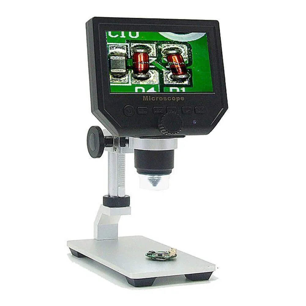 G600 600X 3.6MP Digital Micro-scope Electronic Video Micro-scope 4.3inch HD LCD Phone Repair Mag-nifier with Metal Stand Optics Accessories