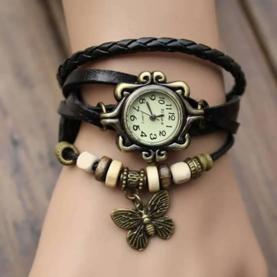 Black Bracelet Type Wrist Watch For Women - Watch For Women - Ladies Watch - Watch For Women - Watch